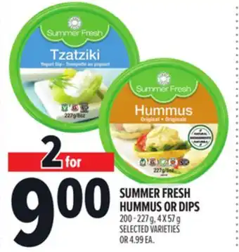 Metro SUMMER FRESH HUMMUS OR DIPS offer