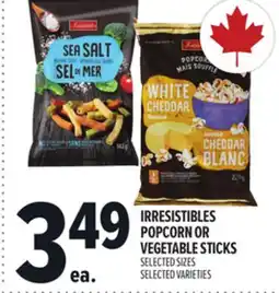 Metro IRRESISTIBLES POPCORN OR VEGETABLE STICKS offer