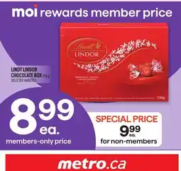 Metro LINDT LINDOR CHOCOLATE BOX offer