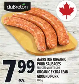 Metro DUBRETON ORGANIC PORK SAUSAGES offer