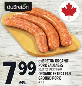 Metro DUBRETON ORGANIC PORK SAUSAGES offer