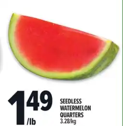 Metro SEEDLESS WATERMELON QUARTERS offer