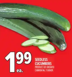 Metro SEEDLESS CUCUMBERS offer
