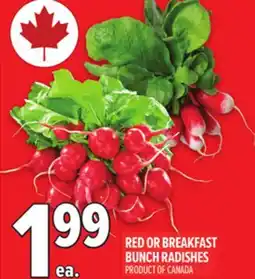 Metro RED OR BREAKFAST BUNCH RADISHES offer
