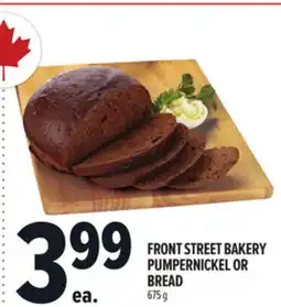 Metro FRONT STREET BAKERY PUMPERNICKEL OR BREAD offer