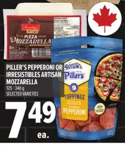 Metro PILLER'S PEPPERONI OR IRRESISTIBLES ARTISAN MOZZARELLA offer