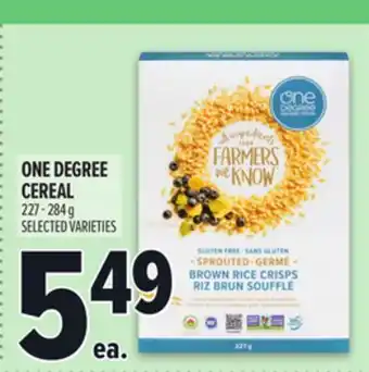 Metro ONE DEGREE CEREAL offer