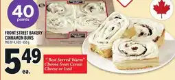 Metro FRONT STREET BAKERY CINNAMON BUNS offer