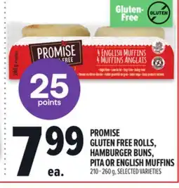 Metro PROMISE GLUTEN FREE ROLLS, HAMBURGER BUNS, PITA OR ENGLISH MUFFINS offer