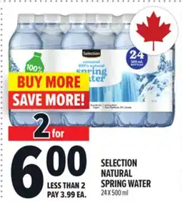 Metro SELECTION NATURAL SPRING WATER offer