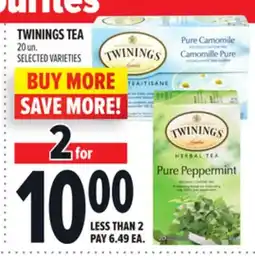 Metro TWININGS TEA offer