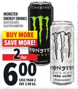 Metro MONSTER ENERGY DRINKS offer