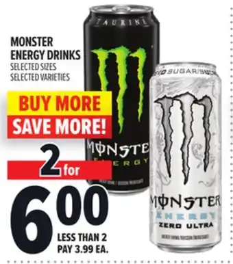 Metro MONSTER ENERGY DRINKS offer
