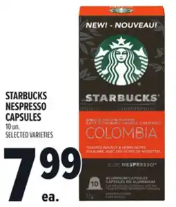 Metro STARBUCKS NESPRESSO CAPSULES offer