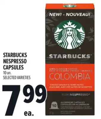 Metro STARBUCKS NESPRESSO CAPSULES offer