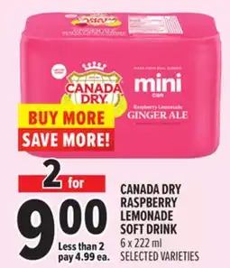 Metro CANADA DRY RASPBERRY LEMONADE SOFT DRINK offer