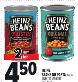Metro HEINZ BEANS OR PASTA offer