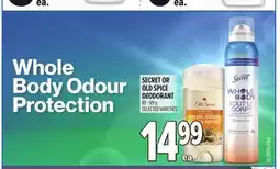 Metro SECRET OR OLD SPICE DEODORANT offer