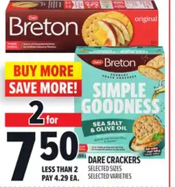 Metro DARE CRACKERS offer