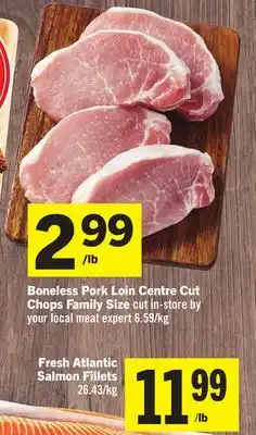 Foodland Boneless Pork Loin Centre Cut Chops Family Size offer