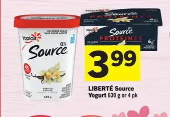 Foodland LIBERTÉ Source Yogurt offer