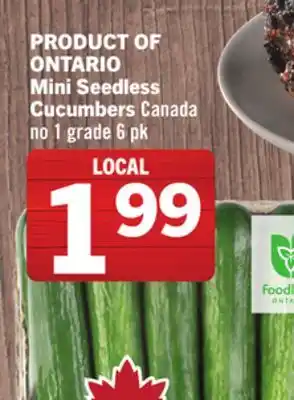 Foodland Mini Seedless Cucumbers offer