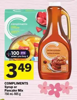 Foodland COMPLIMENTS Syrup or Pancake Mix offer