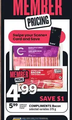 Foodland COMPLIMENTS Bacon offer