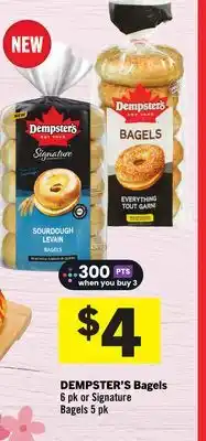 Foodland DEMPSTER'S Bagels offer