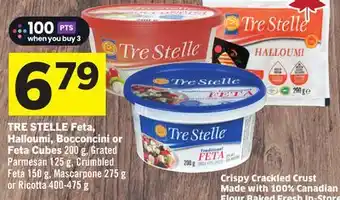Foodland TRE STELLE Feta, Halloumi, Bocconcini or Feta Cubes offer