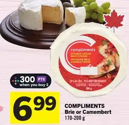 Foodland COMPLIMENTS Brie or Camembert offer