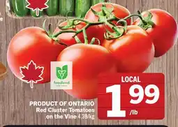 Foodland Red Cluster Tomatoes on the Vine offer