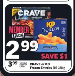 Foodland CRAVE or KD Frozen Entrées offer