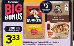 Foodland QUAKER Instant Oatmeal offer