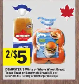 Foodland DEMPSTER'S White or Whole Wheat Bread, Texas Toast or Sandwich Bread offer