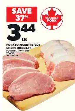 Loblaws PORK LOIN CENTRE-CUT CHOPS OR ROAST offer