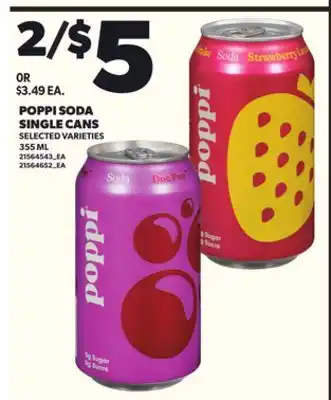 Loblaws POPPI SODA, 355 ML offer