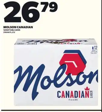 Loblaws MOLSON CANADIAN, 12X473 ML CANS offer