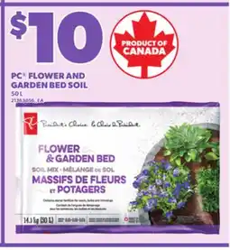 Loblaws PC FLOWER AND GARDEN BED SOIL, 50L offer