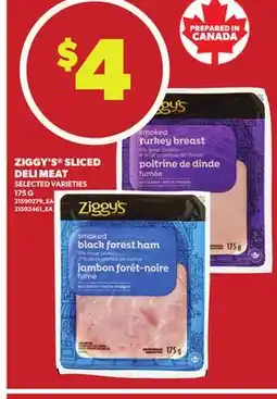 Loblaws ZIGGY'S SLICED DELI MEAT 175G offer