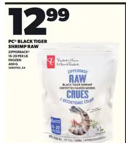 Loblaws PC BLACK TIGER SHRIMP RAW, 400 G400G offer