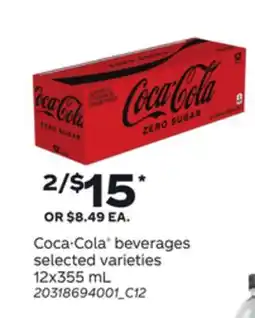 Loblaws COCA-COLA BEVERAGES, 12X355ML offer