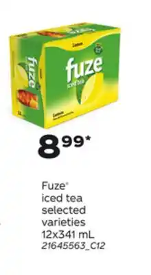 Loblaws FUZE ICED TEA, 12X341 ML offer