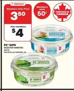 Loblaws PC DIPS, 227G offer