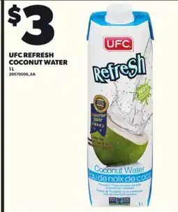 Loblaws UFC REFRESH COCONUT WATER, 1L offer