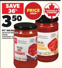 Loblaws PC SALSA, 650ml offer