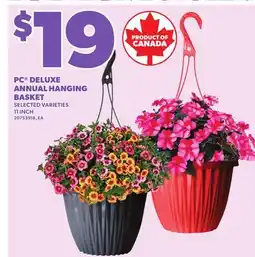 Loblaws PC DELUXE ANNUAL HANGING BASKET, 11 inch offer