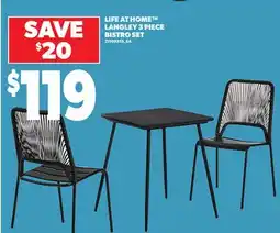 Loblaws LIFE AT HOME LANGLEY 3 PIECE BISTRO SET offer