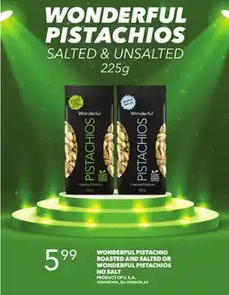 Loblaws WONDERFUL PISTACHIO ROASTED AND SALTED OR WONDERFUL PISTACHIOS NO SALT offer