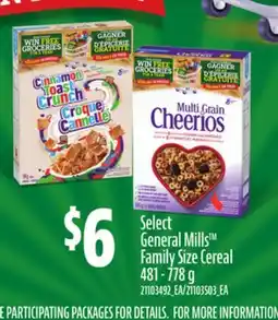 Loblaws SELECT GENERAL MILLS FAMILY SIZE CEREAL 481 - 778G offer